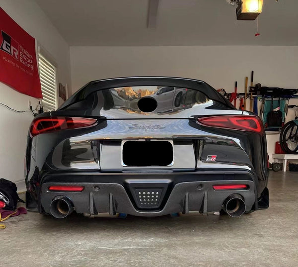 GR Supra 2020+ A90 AG STYLE Carbon Fiber Rear Diffuser(Double Side Exhaust)
