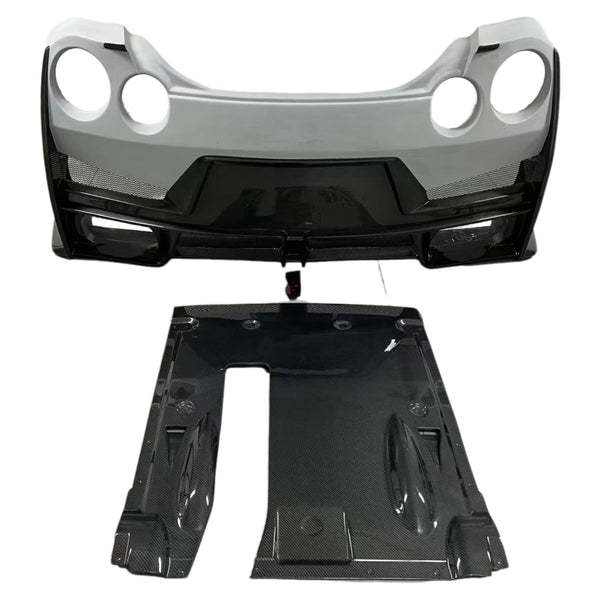 GTR-R35 NSM Carbon Fiber Rear Bumper & Rear Trunk(Rear bumper require rear trunk to fit)