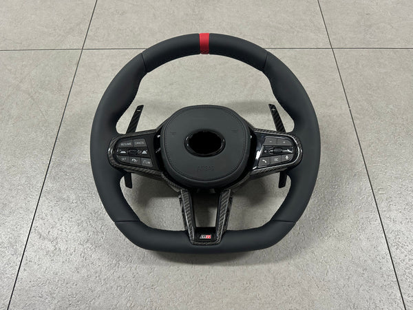 GR Supra A90A91 G8X Style Leather with Carbon Fiber Steering Wheel