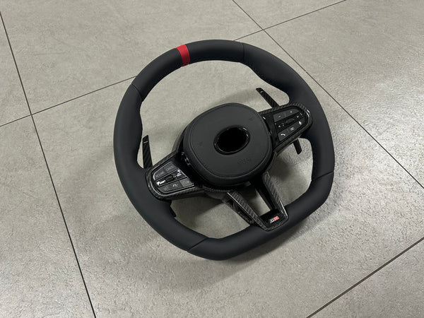 GR Supra A90A91 G8X Style Leather with Carbon Fiber Steering Wheel