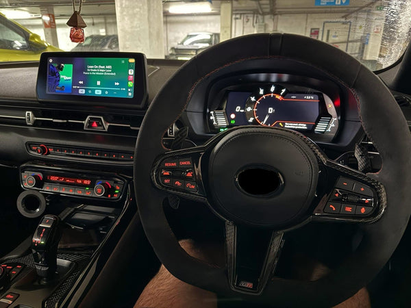 GR Supra A90/A91 G8X Style Alcantara With Carbon Fiber Steering Wheel