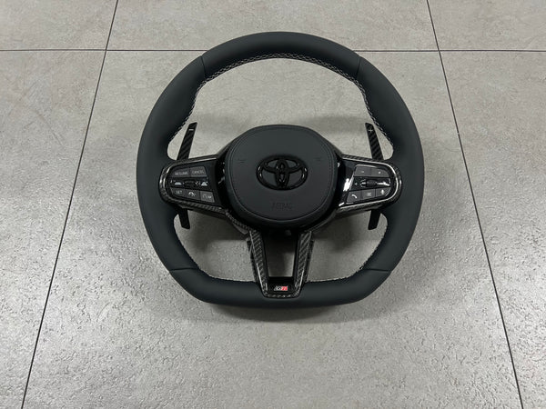 GR Supra A90A91 G8X Style Leather with Carbon Fiber Steering Wheel