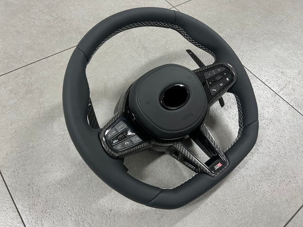 GR Supra A90A91 G8X Style Leather with Carbon Fiber Steering Wheel