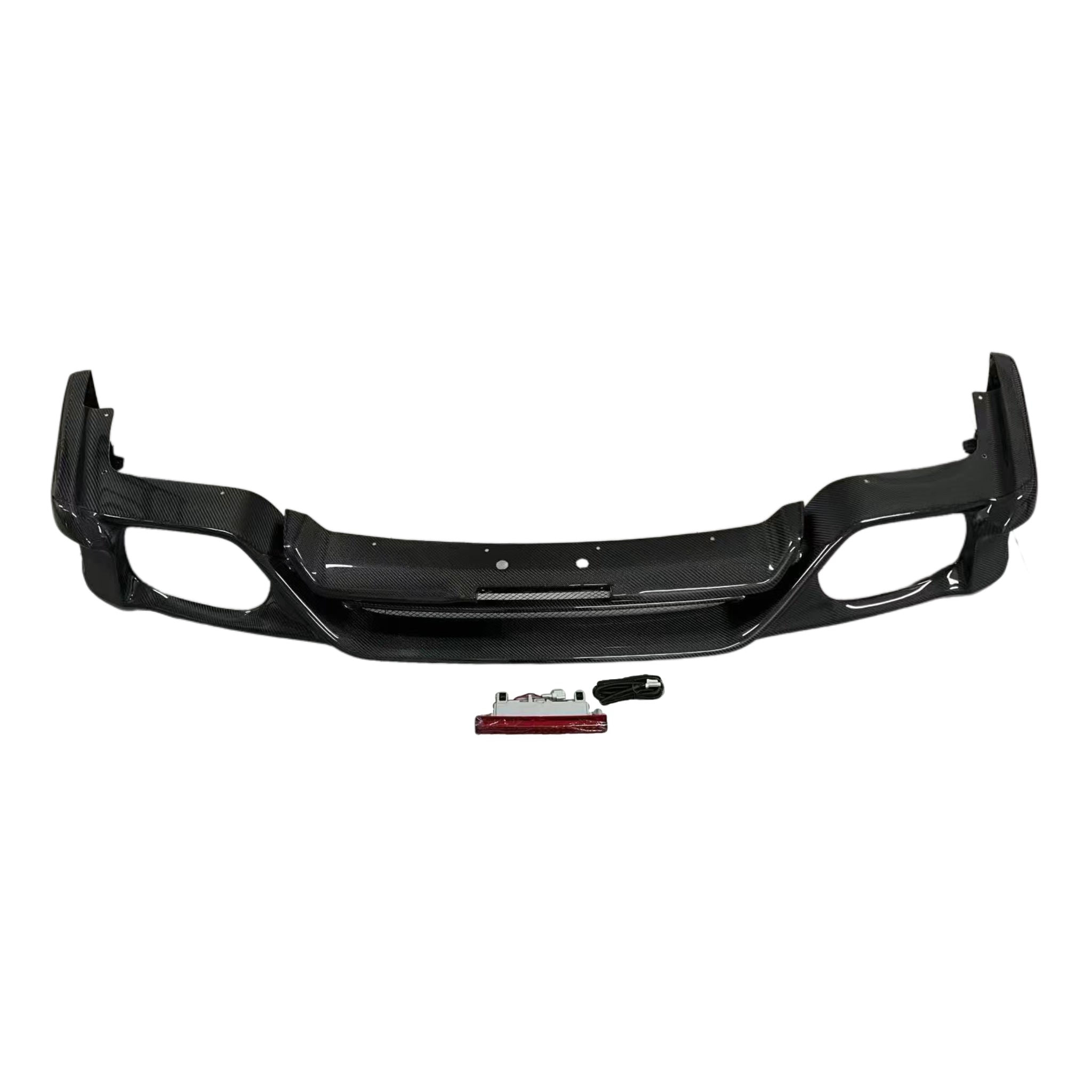 Nissan GT-R R35(2008-2016) TS Carbon Fiber Rear Valance（With Brake Lig ...