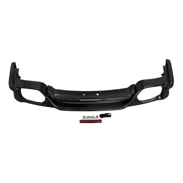 GTR-R35 TS STYLE Carbon Fiber Rear Valance（With Brake Light）