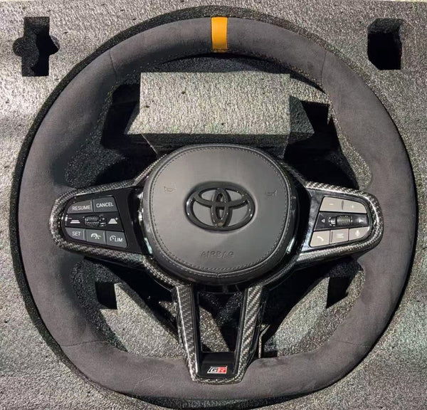 TOYOTA GR Supra 2020+ MK5 A90A91 G8X Style Alcantra with Carbon Fiber Steering Wheel