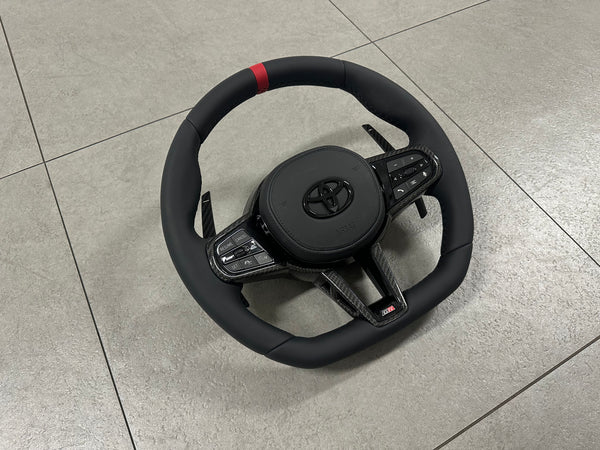 GR Supra A90A91 G8X Style Leather with Carbon Fiber Steering Wheel