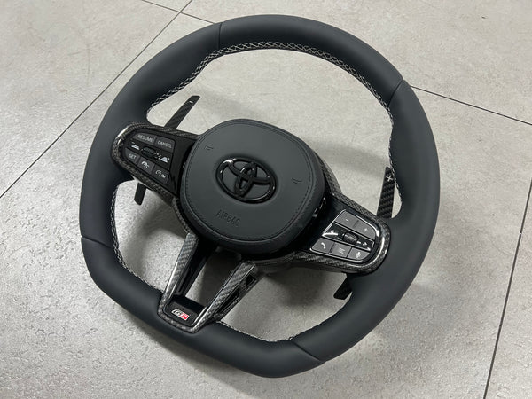 GR Supra A90A91 G8X Style Leather with Carbon Fiber Steering Wheel